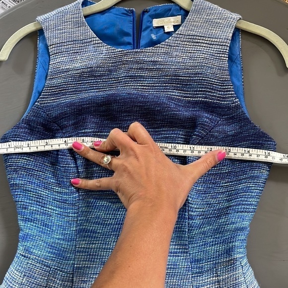 Shoshanna Blue Helena Dress Blue Ombré Stripe Weave - Picture 12 of 15